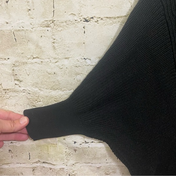 Express Black Knit Cotton Scoop Neck 3/4 Dolman Sleeve Sweater - Picture 3 of 6